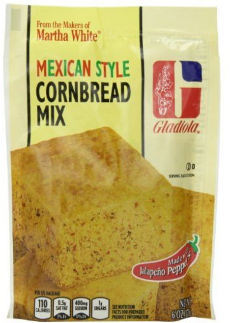 글라디올라 멕시칸 스타일 콘브레드 믹스 170g (12개 묶음) Gladiola Mexican Style Cornbread Mix 6-Ounce (Pack of 12), 1개