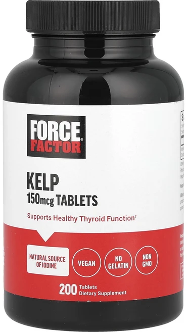 Force Factor Kelp 150 mcg 200 Tablets, ForceFactorKelp150mcg200Tablet, 1개, 200정 - 쿠팡