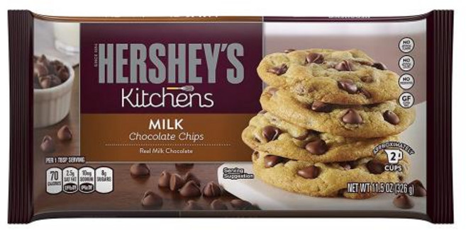 허쉬 밀크 초콜릿 칩 326g x 12팩 초코칩 쿠키 Hershey Baking Chips Milk Chocolate, 12팩 326g, 없음