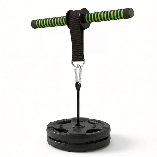 온빛 전완근 근력운동 고급형 추감기 리스트롤러 원판포함, 1개, 그린그립