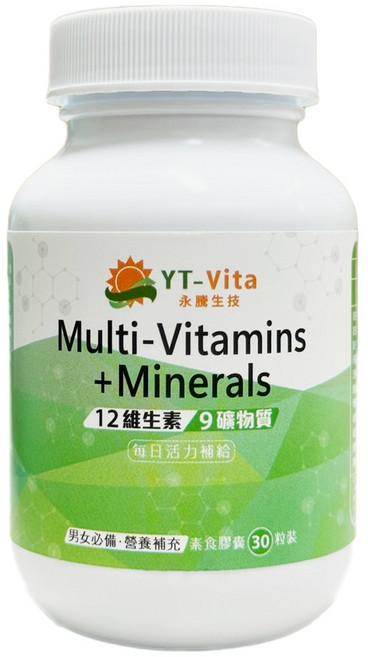 活萃泱 綜合維生素礦物質膠囊 男女必備 每日營養補給 YT-Vita 永騰生技, 1個, 30顆
