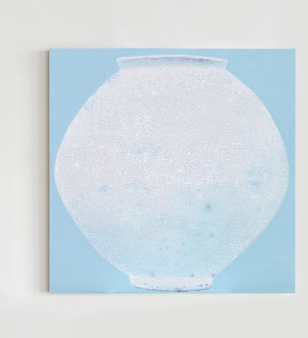 [인메이블] 장용길 작가 그림 인테리어 우아한 침묵 달항아리 캔버스액자 풍수 집들이 선물, 06.푸른 안식