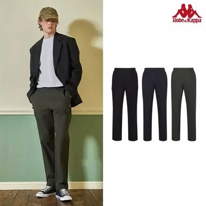 [쇼핑엔티] [Kappa]카파 봄맞이 초특가! 기능성 스트레치 팬츠 3종 남성, 95