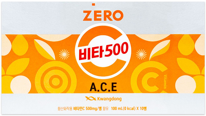 광동제약 비타500 에이스 제로 10병 비타민C 드링크 칼로리 당류, 10개입, 100ml