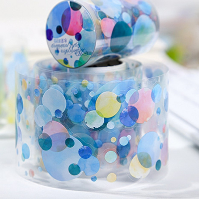 앨리스앤 다꾸 롤스티커 마테 수채화 도트, 1개, 수채화 도트 (HR552)