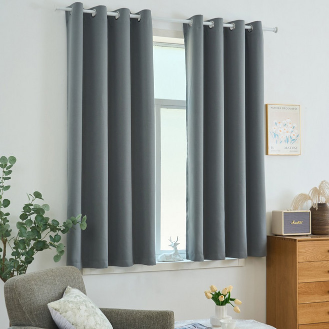 커튼콜 루시덴 암막커튼 2p/거실 안방 아일렛커튼/작은창 창문커튼