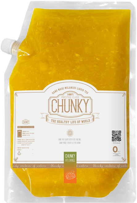 청키 수제 애플망고청 퓨레 망고 스무디 과일청 대용량 2kg, 1개, 1개입