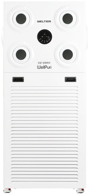 웰템 살균 이동식 공기청정기 85평형 저소음 대형 산업용 업소용 웰퓨리 WAP-100 (+ 공기질측정기 리드선 무료 증정), 화이트