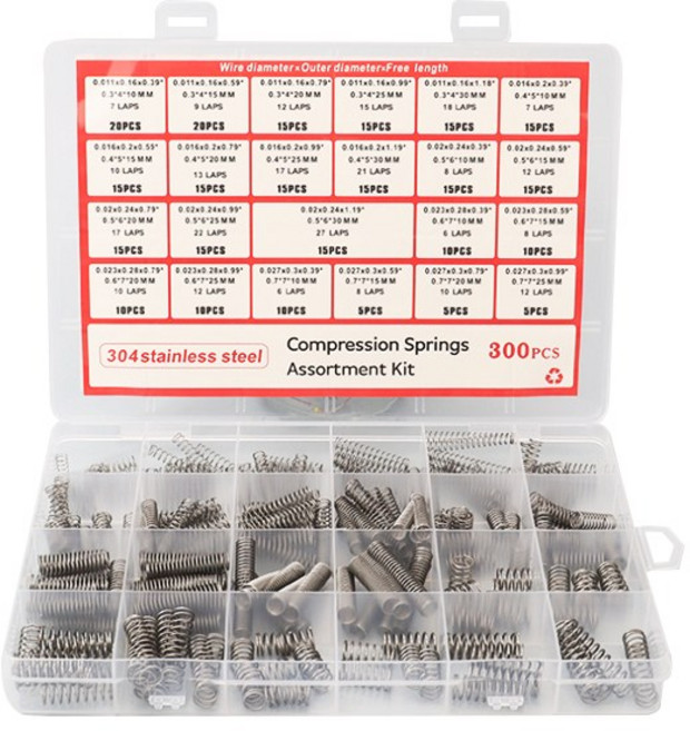 라인테크 스프링세트 용수철세트 스테인리스 스프링 300p 세트 스프링팜, 1개