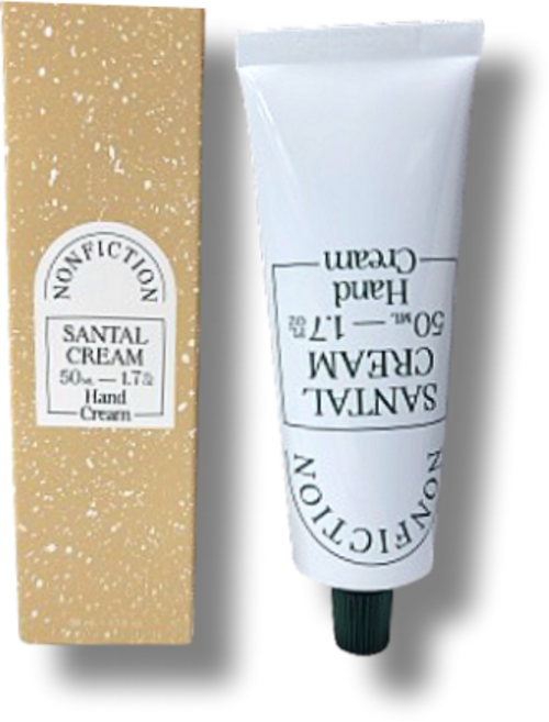 [본사정품] NONFICTION 논픽션 상탈크림 SANTAL CREAM 승무원 선물 핸드크림 건조한 손피부 수분공급 튜브형 HAND CREAM 논픽션상탈크림 승무원선물, 50ml