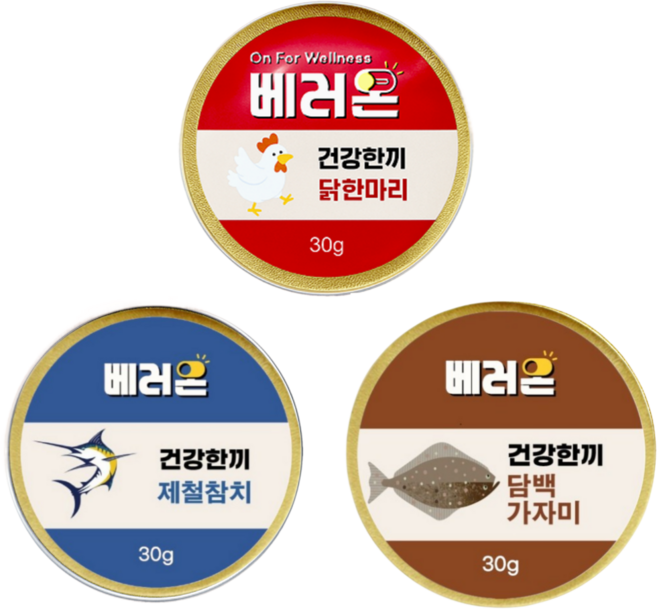 베러온 고양이 습식사료 미니캔 프리미엄 주식캔, 36개, 30g, 닭+참치+가자미