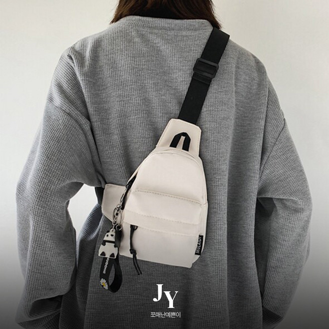 쪼예 남녀공용 캐주얼 여행 보조가방 미니 백팩 힙색 숄더 크로스백