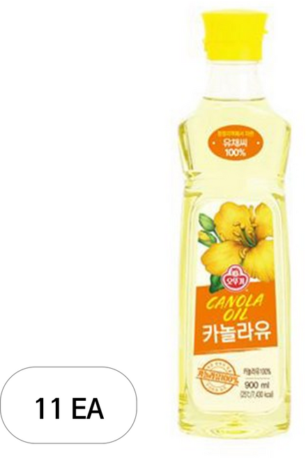 오뚜기 카놀라유, 900ml, 11개