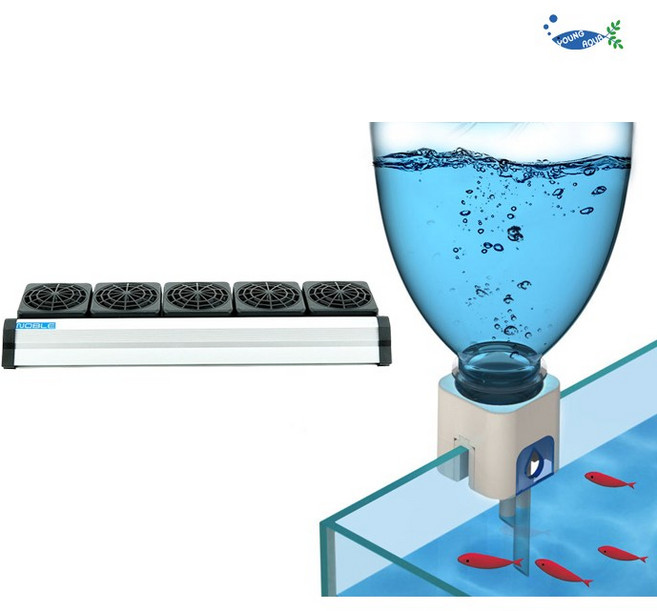영아쿠아 수조 쿨링팬 냉각팬 보충수통 세트, 1개