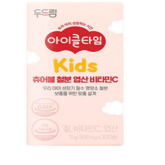 아이클타임 두드림 츄어블 철분 엽산 비타민C, 1개