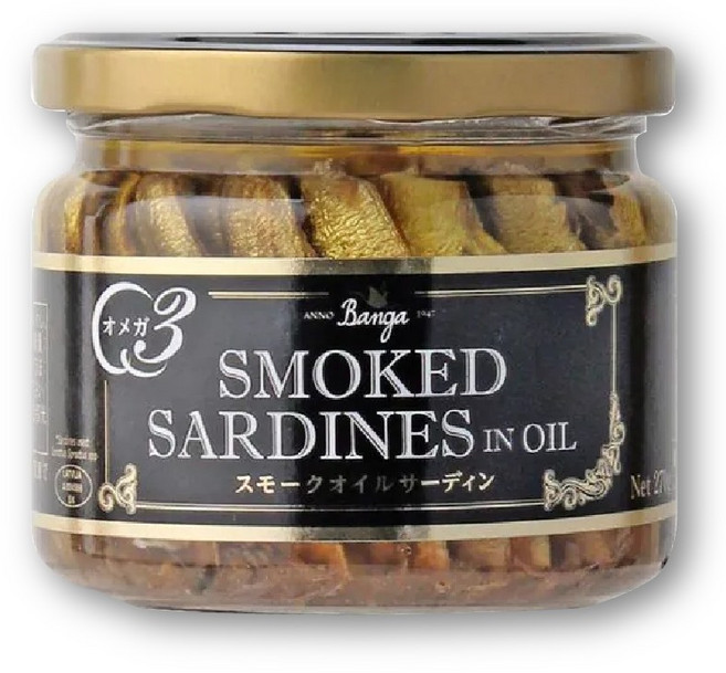 뱅가 스모크 오일 새딘 정어리 통조림, 1개