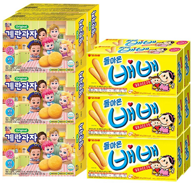 돌아온 배배 80g+계란과자 70g, 6세트, 150g