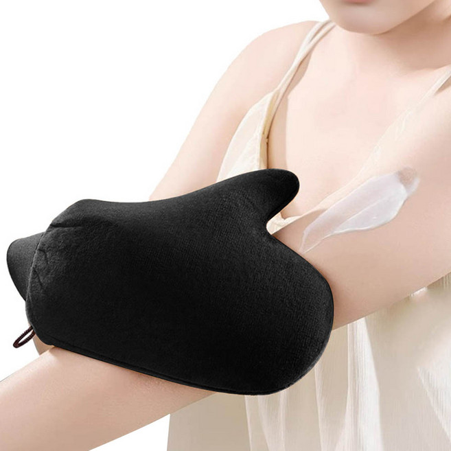 깔끔더하기 셀프 태닝 장갑 바디로션 글러브, 1개, S+L 블랙