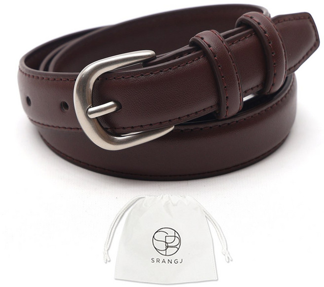 에스랑제이 로엔 여성 캐주얼 통가죽 소가죽 벨트