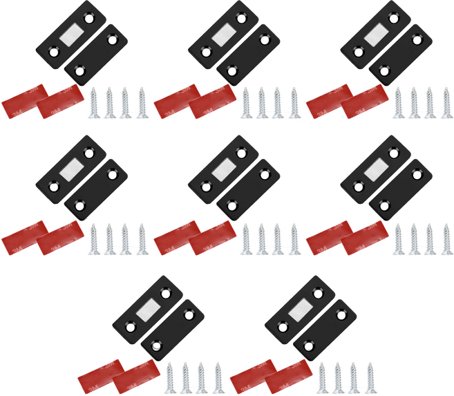 리빙준 가구경첩 빠찌링 미닫이문 자석 도어캐치 블랙, 8개