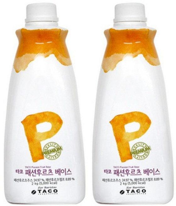 타코 패션후르츠 베이스, 2개, 2kg