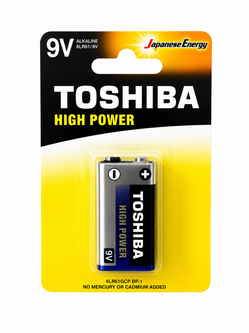 TOSHIBA 9V鹼性電池 高效能, 1個, 6LR61GCP BP-1
