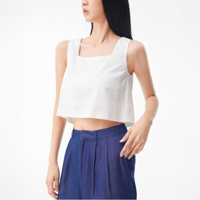 [미쏘(비노출)] [미쏘] 스퀘어넥 크롭 나시 블라우스 (MIWBND711C-T)