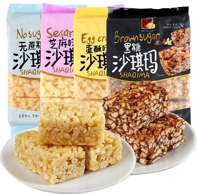 하이완 사치마 쿠키 과자 중국 간식 강정, 계란맛, 15개, 160g