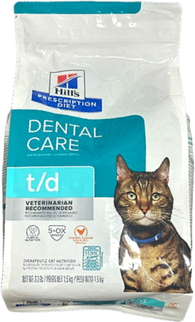 힐스 캣 td t/d 1.5kg 구강관리 치석제거 사료, 시니어, 1개