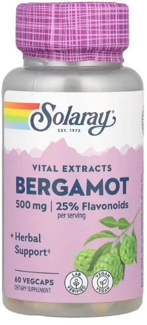 [국내배송] Solaray 솔라레이 베르가못 500mg, 1개, 60정 - 쿠팡