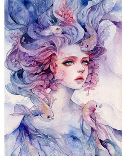 하루클래스 DIY 보석십자수 캔버스형, (40x50) E22. 바다의 여신, 1개