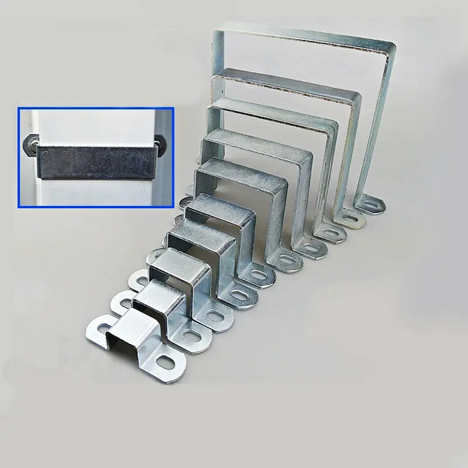 고강도 각파이프 고정 브라켓 조인트 연결 커넥터 꺽쇠 조립식 사각파이프 클램프, 1개