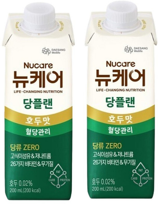 (대상웰라이프) 뉴케어 당플랜 호두맛 (200ml x 60팩), 200ml, 60개