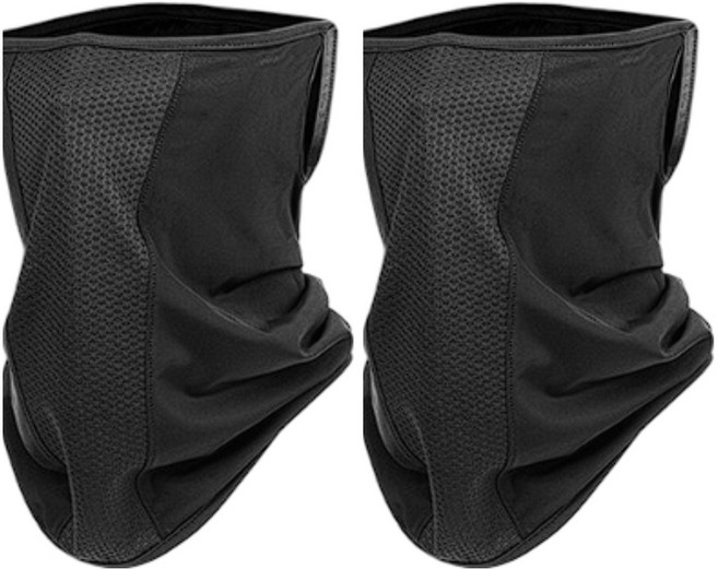 제바이 자외선 차단 아이스 쿨 마스크 귀걸이형 스포츠 골프 1+1, 블랙+블랙