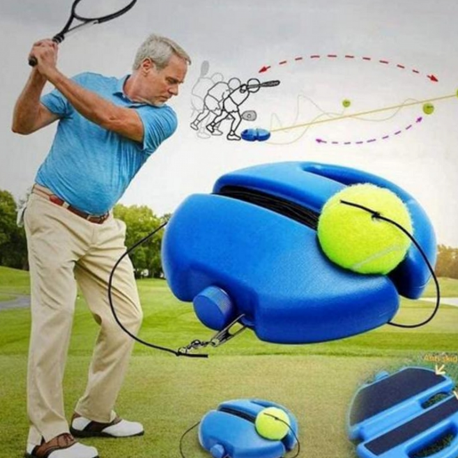 테니스 연습 리턴볼 1인용 2인용 실내 야외 셀프 커플 솔로 스윙 다이어트 운동, 고무줄 리턴볼+고급 받침대, 1개, 받침대 + 공1