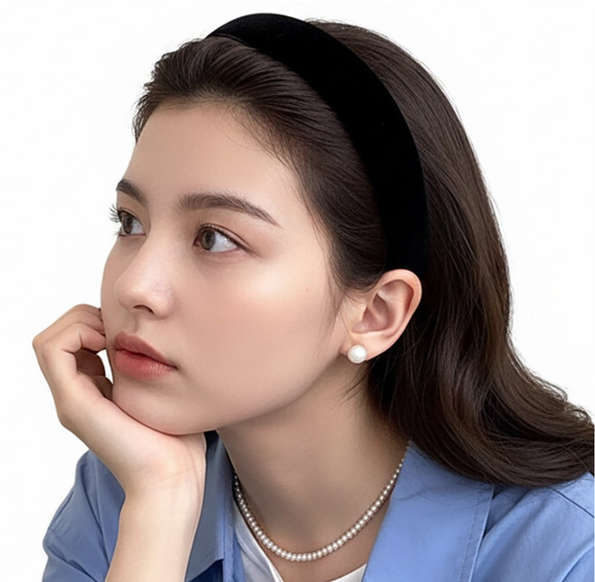 블링살롱 귀안아픈 소프트 클래식 3cm 벨벳 와이드 헤어밴드 머리띠 6컬러 파티룩 연말코디