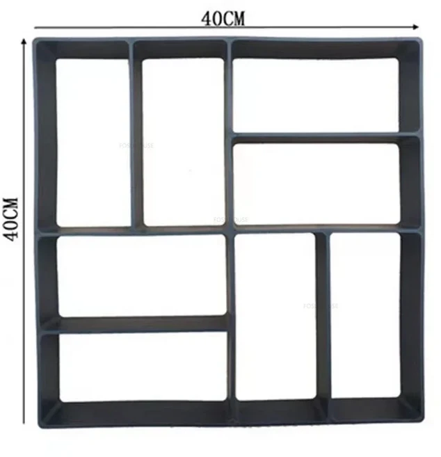 새로운 특수 모양의 자갈 몰드 정원 건축 장식 시멘트 바닥 타일 마당 컬러 스톤 경로 DIY 디자인