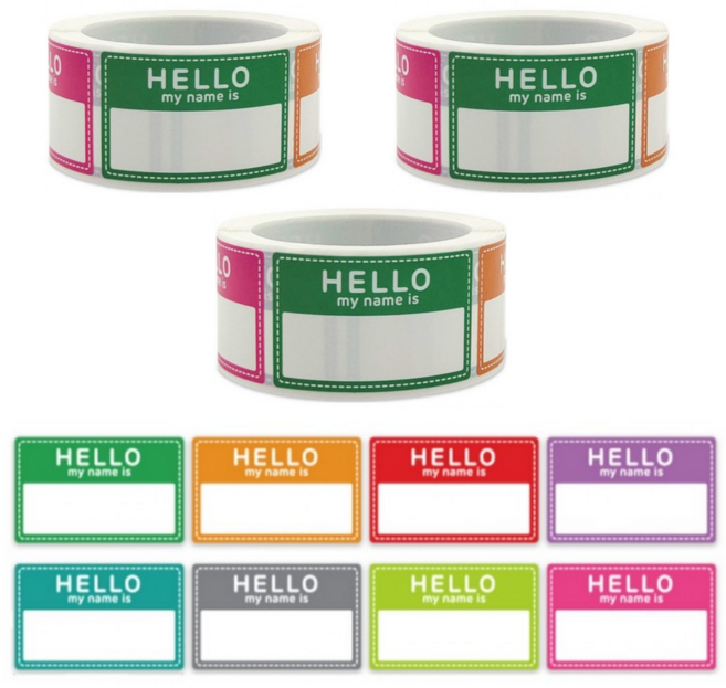 스노벨 헬로우 네임 스티커, 03. 혼합(S1021) 600매, 1세트