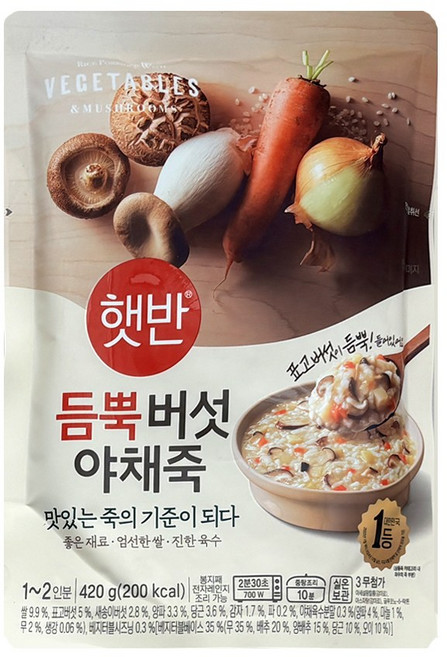 비비고 버섯야채죽, 420g, 1개