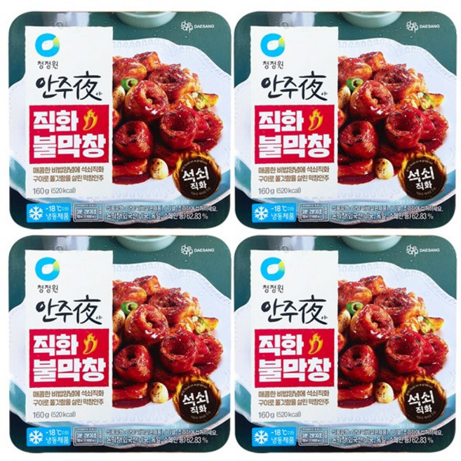 대상 청정원 안주야 직화 불막창, 4개, 160g