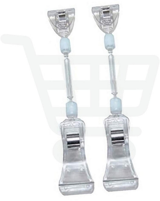 POP클립 30x160 2개입 대형 세모네모 안내판 50봉 꽂이 투명 거치대 마트용 가격표