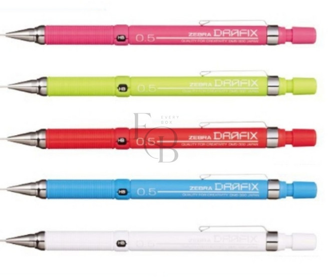 EVERYBAO 드라픽스 f mp 샤프 12개 1 타 레드 부드러운필기감 대학생, 화이트