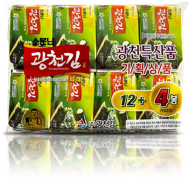 광천김 소문난 파래김 16단(5gX16봉)X1개