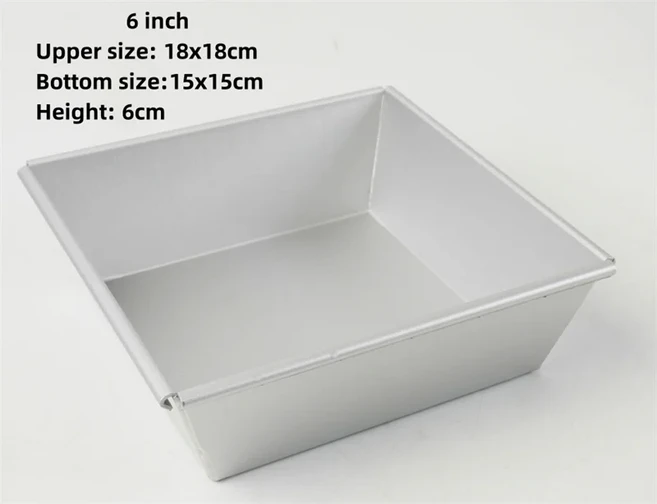 6~10인치 정사각형 디트로이트 피자 팬 딥 디쉬 비 스틱 베이킹 오븐용 접시 알루미늄