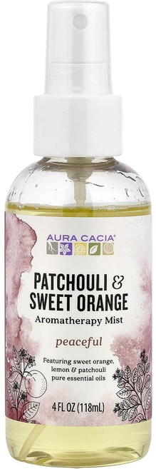 Aura Cacia 아로마테라피 미스트 파촐리 & 스위트 오렌지 118ml(4fl oz) Cacia (아우라 카시아), Aura Cacia, 아로마테라피 미스트, 파촐리 &, 1개 - 쿠팡