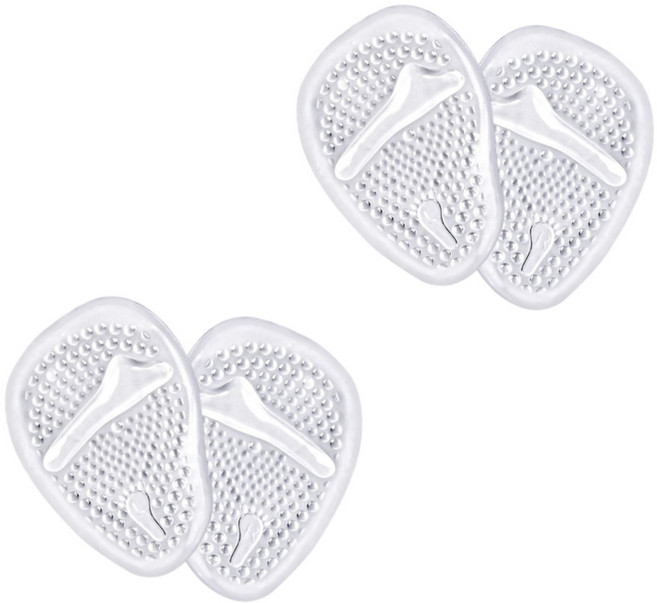 일상채움 하이힐 앞 발바닥 쏠림 충격 방지 겔 패드 한쌍, 투명, 2세트