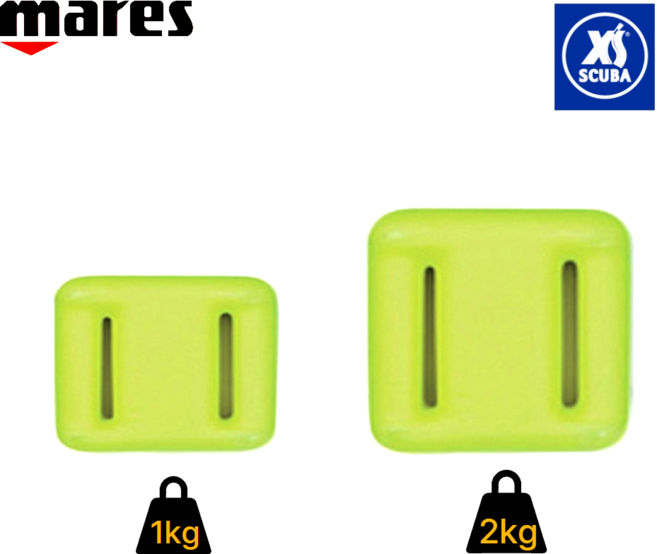 마레스 스킨스쿠버 프리다이빙 웨이트 1kg 2kg 씨 펄스 코팅납