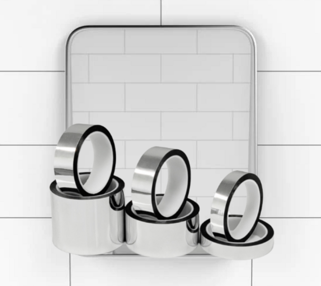 욕실거울 시트지 화장실 거울 녹보수 테이프 3cmx5m 실버