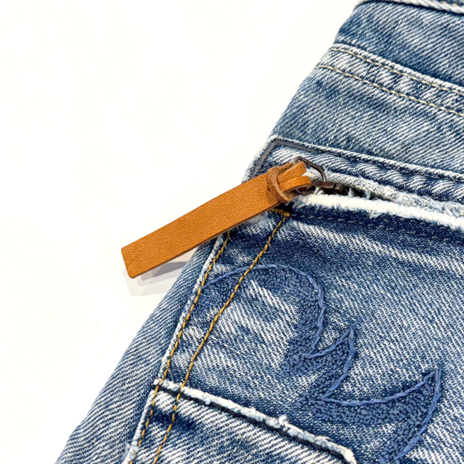 이태리 베지터블 천연소가죽 지퍼고리 손잡이 D링 포함, 1개, 브라운