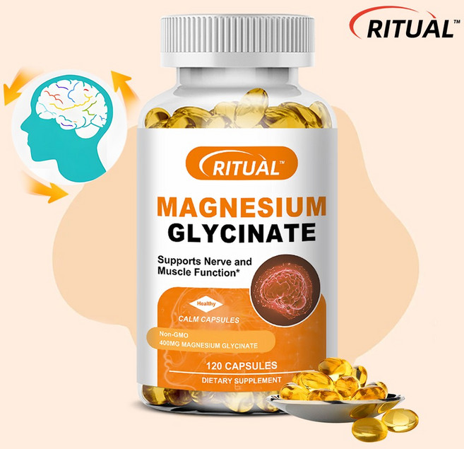 마그네슘 글리신은 수면 두뇌 및 신경계 건강에 도움이 됩니다. 60~120캡슐., 1개, 120정